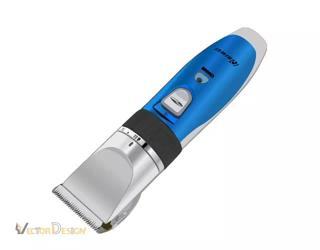 Same hair clipper redrawn as a vector illustration