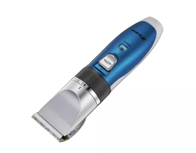 Product photo of a blue cordless hair clipper