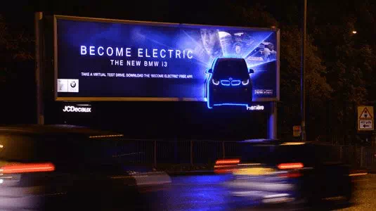 BMW pushes the electric element of its new car with halo lighting-vector design us, inc