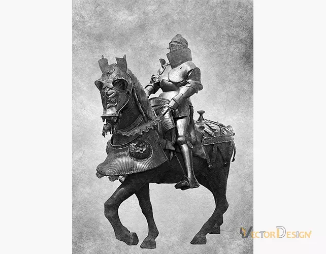 Same statue photo restored with clean tones and sharp detail