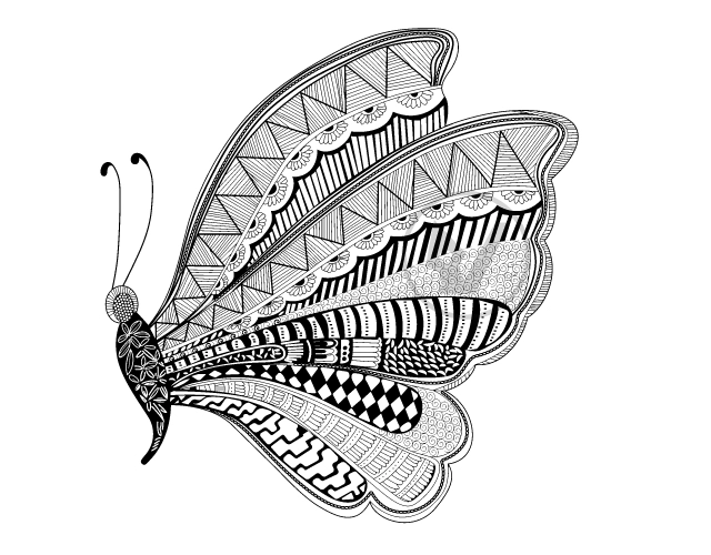 Clean hand-drawn vector line art result