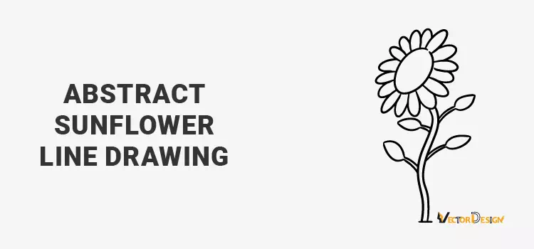 Abstract sunflower drawing