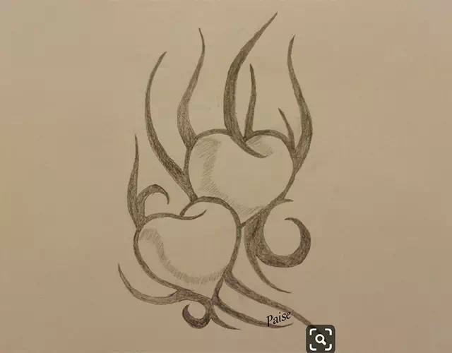 Heart artwork supplied as a raster bitmap