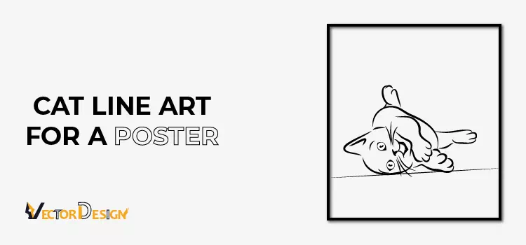 Cat Line art for a poster