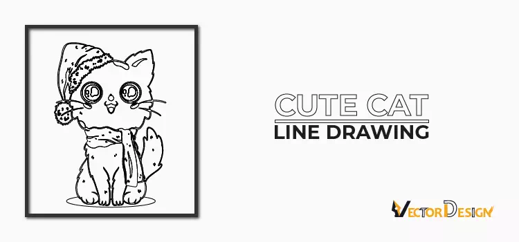 Cute cat drawing