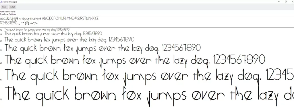 Hovel_font