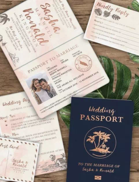 Passport Wedding Invitation