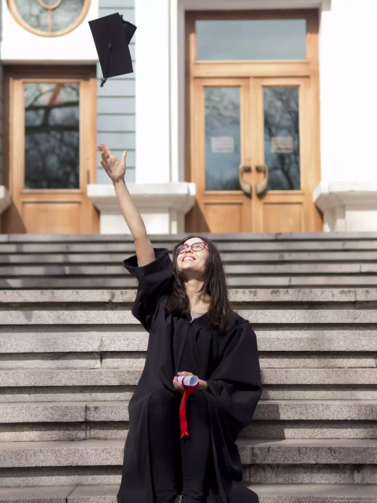 Use your graduation cap and gown