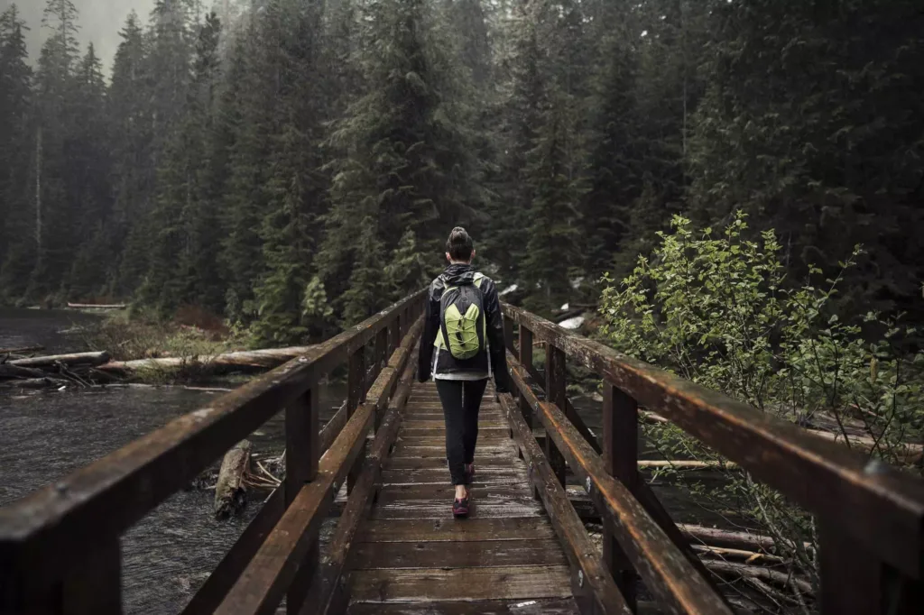 Walk on a bridge