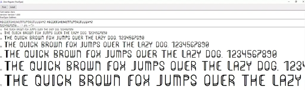 Zero-Font