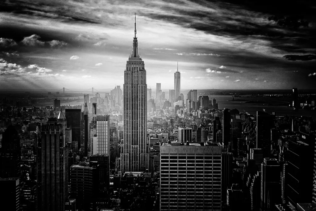 black and white
