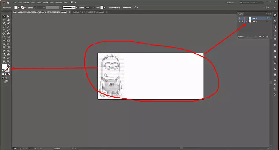 customize artboard, layer and stroke