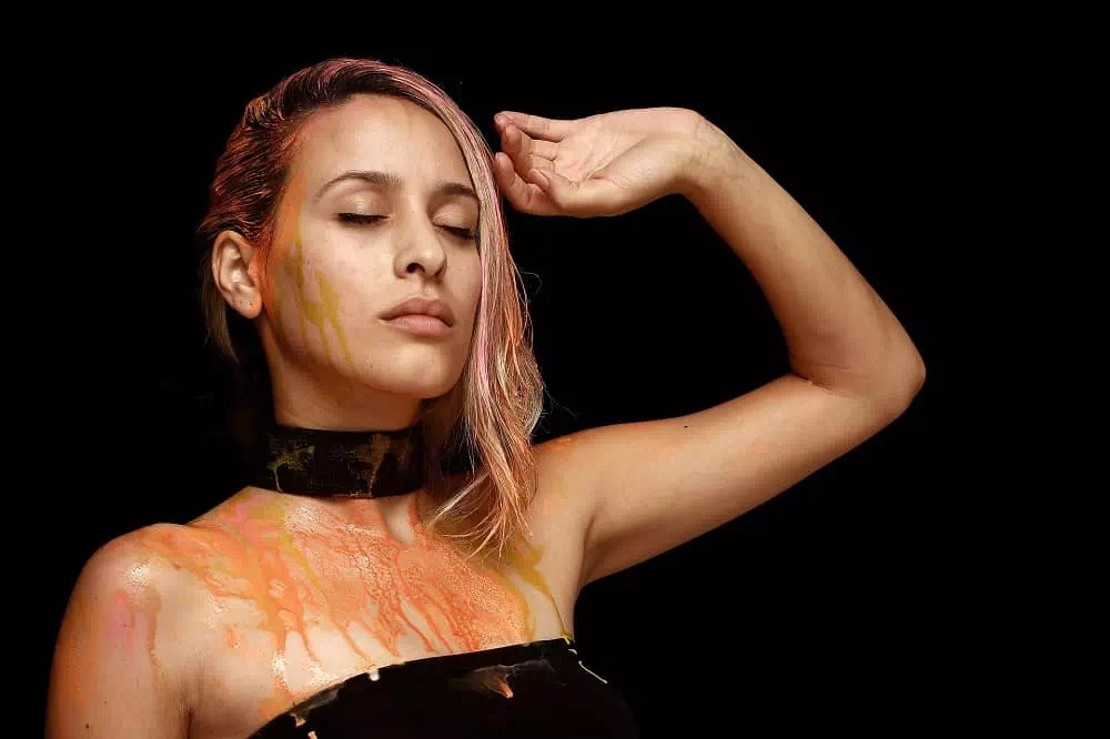 with black background