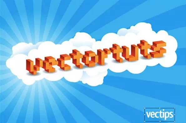 3D Pixel Type Treatment in Illustrator