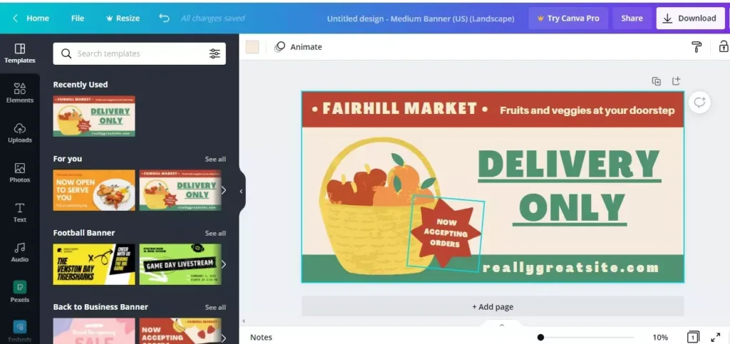 4. Customize any text, layer, or shape as you