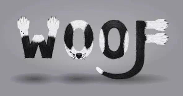 Furry Calligram in Illustrator