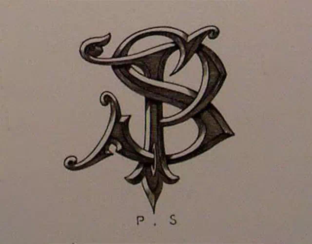 Ornamental monogram before editing