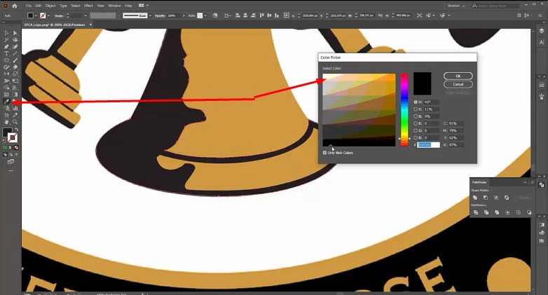 Filling redrawn logo paths with color