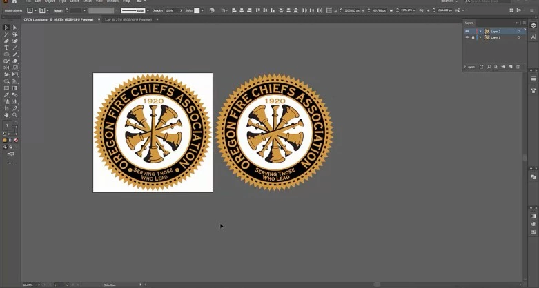 Finished vector logo in Adobe Illustrator