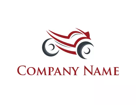 Motorbike in the logo