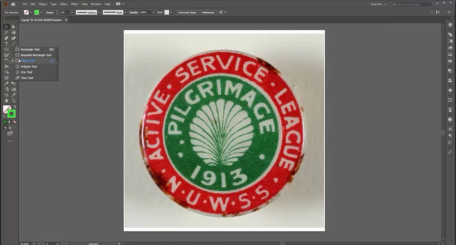 start with ellipse tool- Vector Design US, Inc.