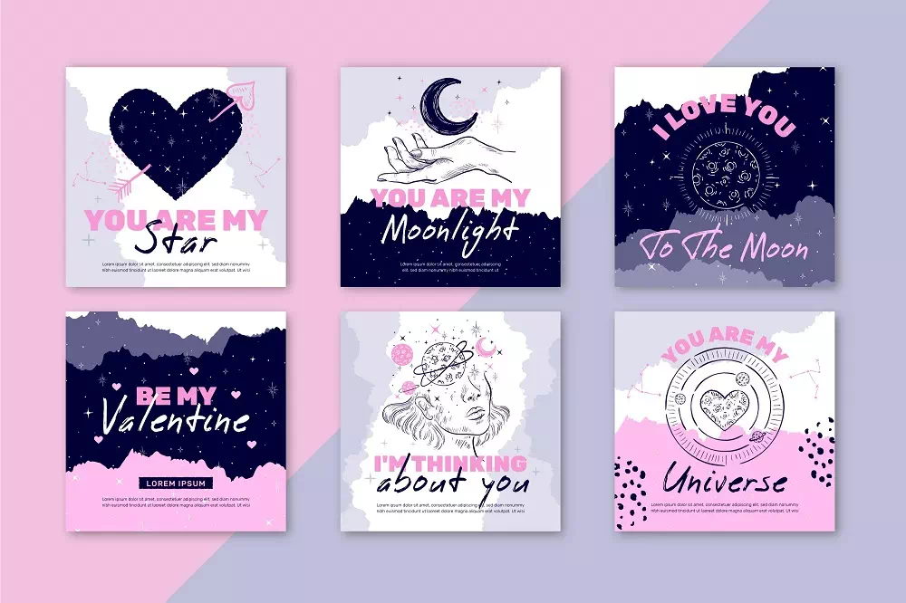 Galaxy Constellation Valentine’s Day Card
