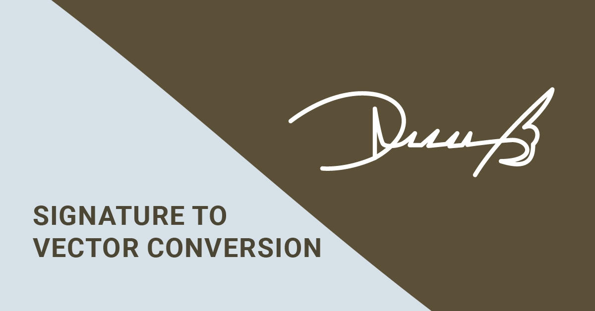 Stylized signature shown as smooth vector artwork