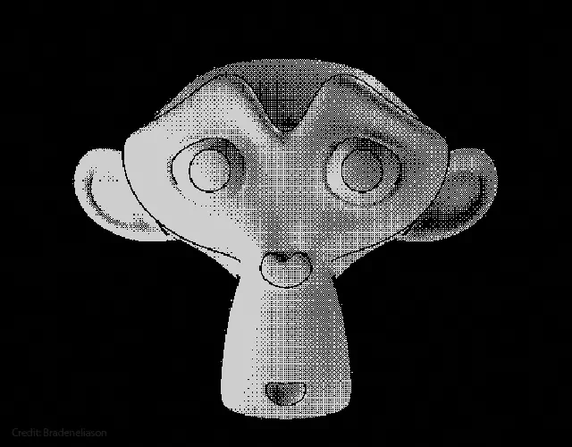 Dithered Lines vector line drawing example