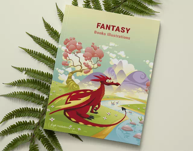 Fantasy book cover illustration sample