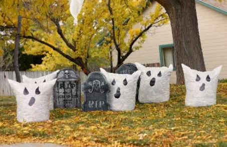 Halloween design ideas Ghost Leaf Bags - Vector Design US, Inc.