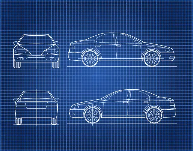 Outline Drawing vector line drawing example