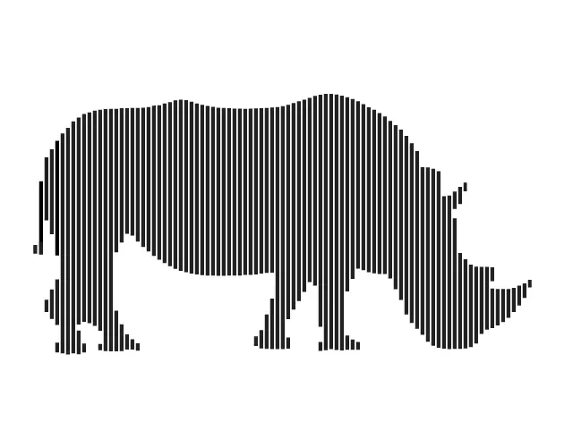 Skewed Images vector line drawing example