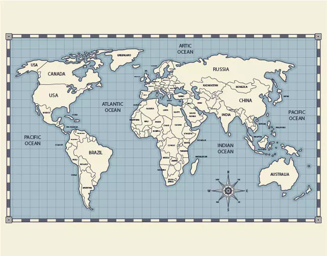 World and Country Maps sample