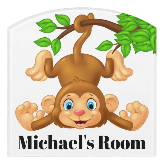 Monkey Hanging on a Tree Branch - Vector Design US, Inc.