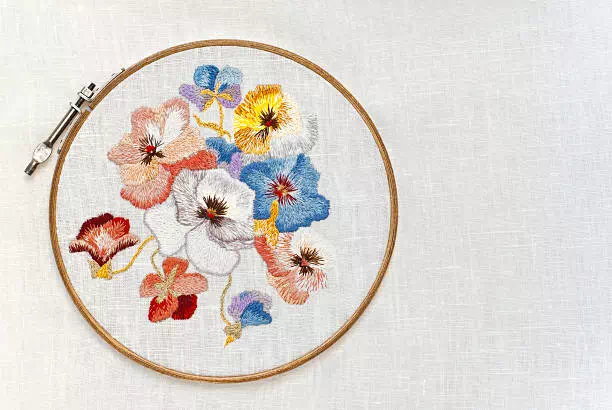Pansy Pattern Embroidery Design - Vector Design US, Inc.