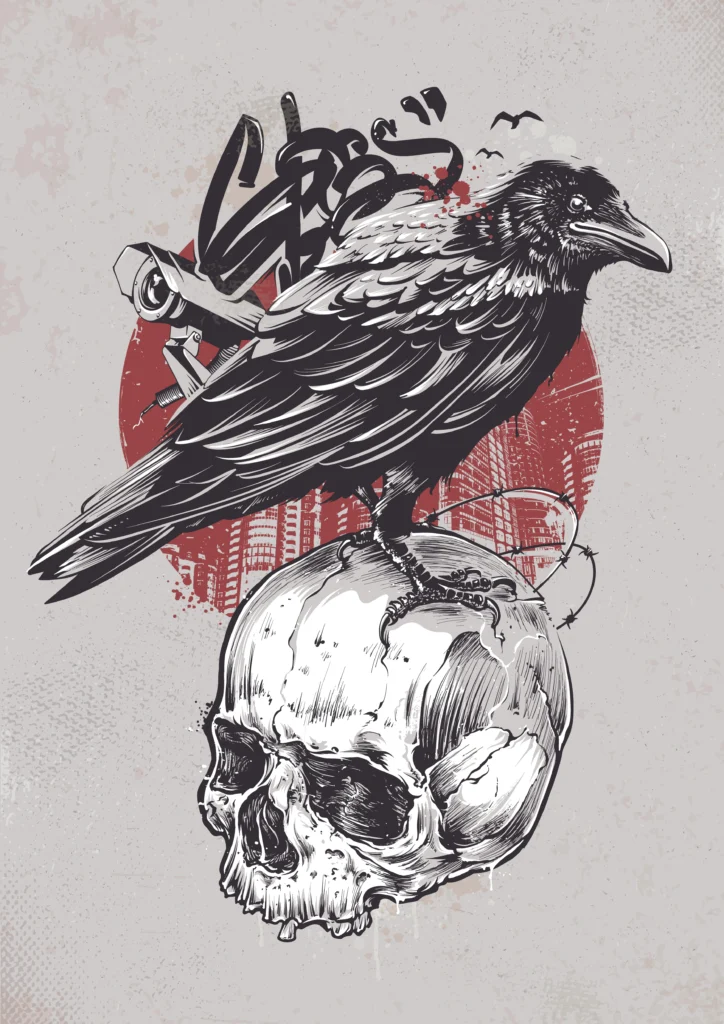 Abstract Raven Tattoo - Vector Design US, Inc.