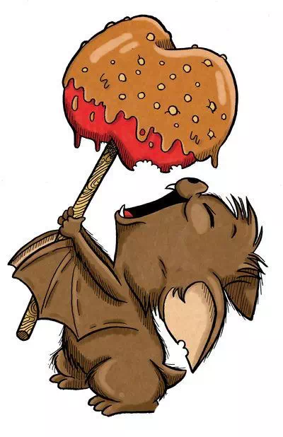 Chocolate Lover Bat Cartoon - Vector Design US, Inc.