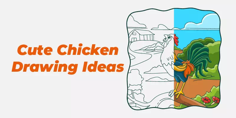 Cute Chicken Drawing Ideas Filled With Fun Bright Colors-01