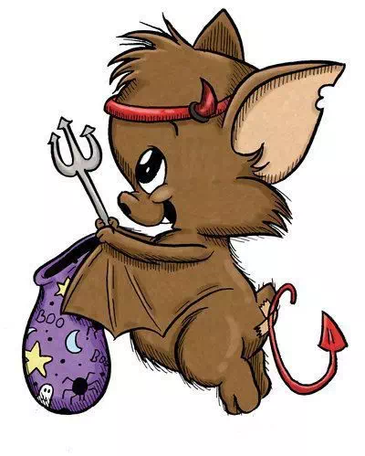 Saint Bat with Pitchfork - Vector Design US, Inc.