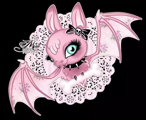Witch Bat cartoon with beautiful eyes - Vector Design US, Inc.