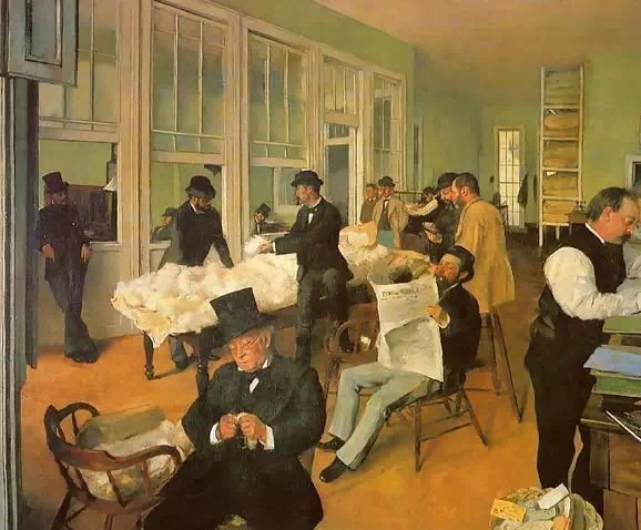 A Cotton Office in New Orleans by Edgar Degas