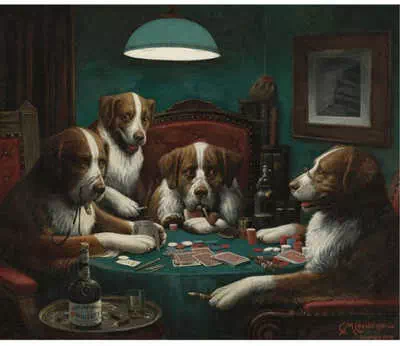 Dogs Playing Poker by Cassius Coolidge
