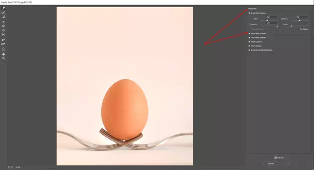 Liquify Properties