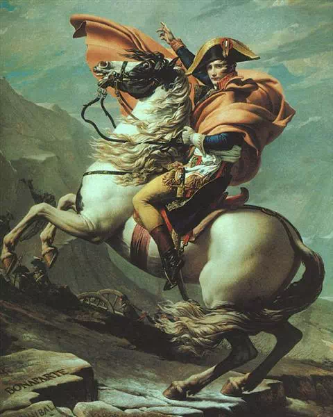 Napoleon Crossing the Alps by Jacques-Louis David