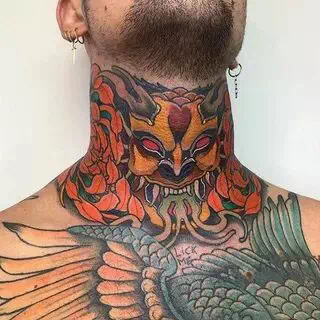 Neck tattoos for men - Tattoo Design Ideas
