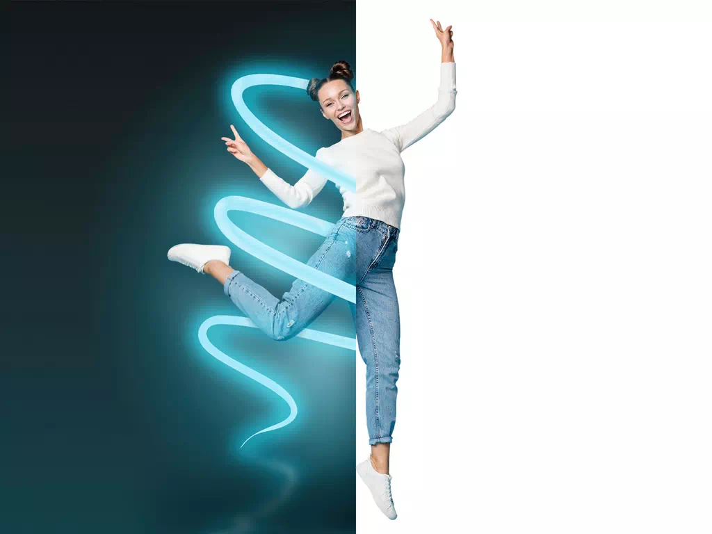 Blue Neon Photo Effect - Vector Design US, Inc.