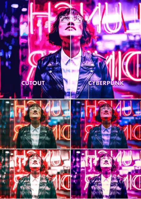 Cyberpunk and Cutout Effect - Vector Design US, Inc.