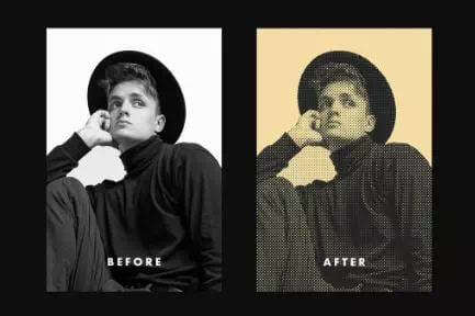 Engraving Halftone Photo Effect - Vector Design US, Inc.