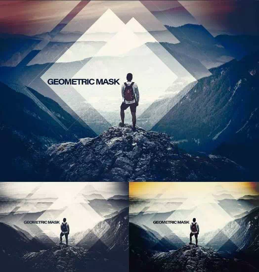 Geometric Square Shape Photo Effect - Vector Design US, Inc.