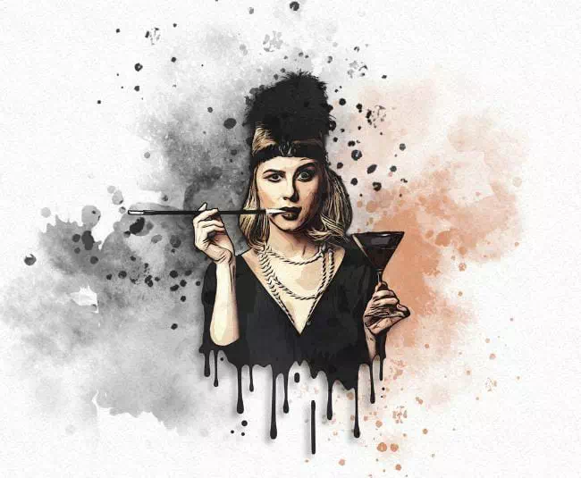 Paint Drip Oil Paint Portrait Effect - Vector Design US, Inc.